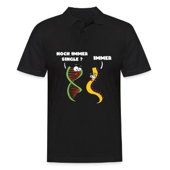 Single Science DNA RNA Partner Beziehungsstatus - Männer Poloshirt - Schwarz - Vorne - Kai (181cm)
