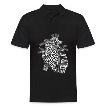 Anatomisches Herz Kardiologe Anatomie Kardiologie - Männer Poloshirt - Schwarz - Vorne - Kai (181cm)