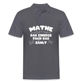 Mathe The Only Subject That Counts - Männer Poloshirt - Anthrazit - Vorne - Nico (186cm)