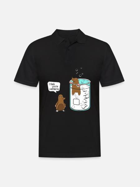 I Think You Are Overreacting - Mole Liter Chemie - Männer Poloshirt - Schwarz