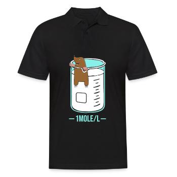 One Mole Per litre Chimie Science Chimiste - Polo Homme - noir - Devant - Kai (181cm)
