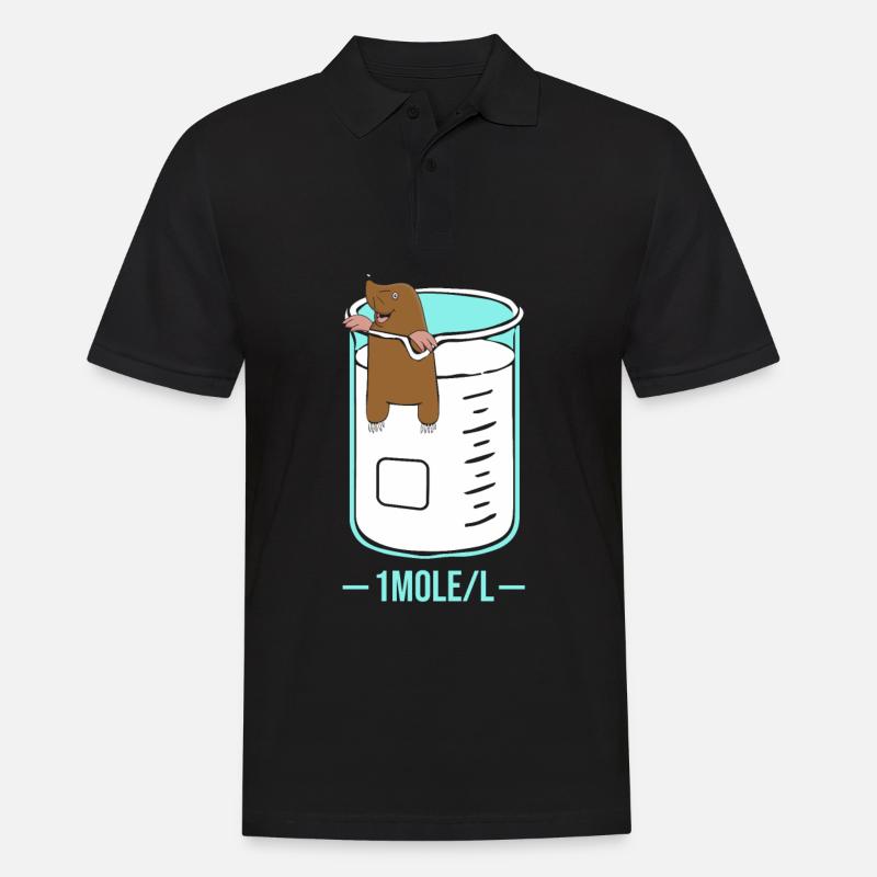 One Mole Per litre Chimie Science Chimiste - Polo Homme - noir