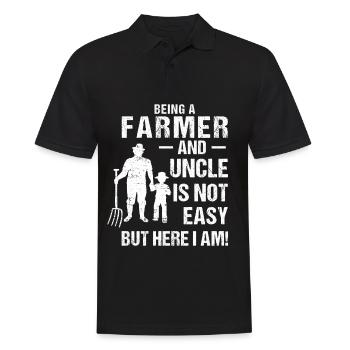 Being a Farmer and Uncle is not easy but here I am - Polo Homme - noir - Devant - Kai (181cm)