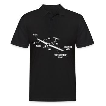 Segelfliegen Magie Segelflieger Segelflugzeug - Männer Poloshirt - Schwarz - Vorne - Kai (181cm)