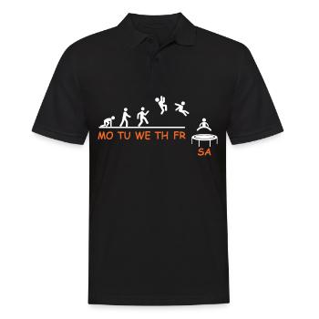 Week weekend trampoline gymnast trampolinist - Men's Polo Shirt - black - Front - Kai (181cm)