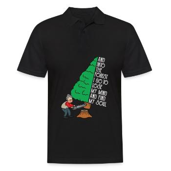 Et Into The Forest I go to Lose My mind Forester - Polo Homme - noir - Devant - Kai (181cm)