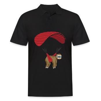Parapente Sloth Paraglied Skydiving - Polo Homme - noir - Devant - Kai (181cm)