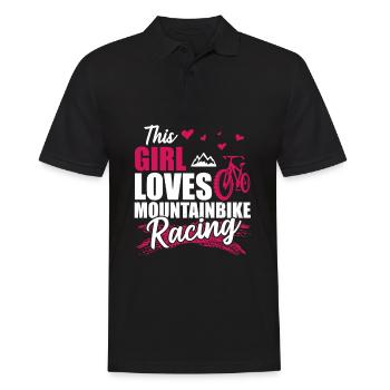 This Girl Loves Mountainbike Racing - Polo Homme - noir - Devant - Kai (181cm)