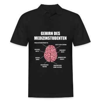 Medizin Student Gehirn Medizinstudent Medizin Arzt - Männer Poloshirt - Schwarz - Vorne - Kai (181cm)