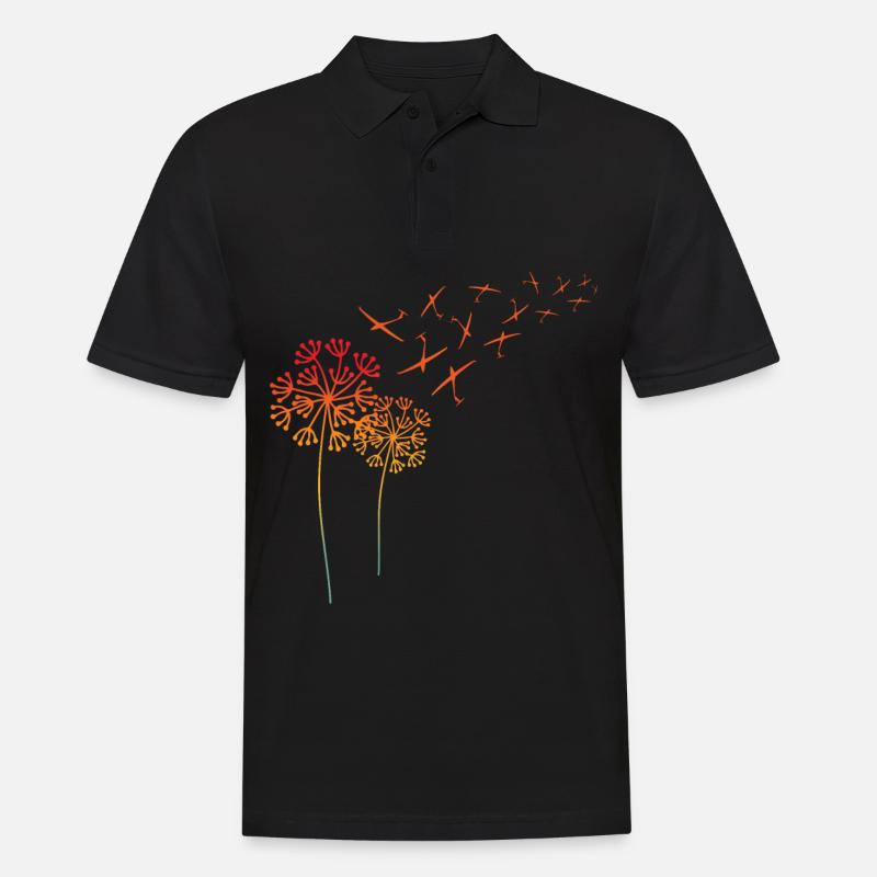 Dandelion Pusteflower Glider Glider - Men's Polo Shirt - black