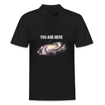 You Are Here La Voie Lactée Univers De l’Espace - Polo Homme - noir - Devant - Kai (181cm)