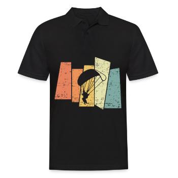 80 Retro Parapente parapente - Polo Homme - noir - Devant - Kai (181cm)
