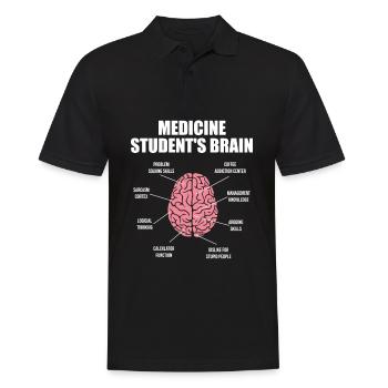 Medicine Student's Brain Medizin Student Gehirn - Männer Poloshirt - Schwarz - Vorne - Kai (181cm)