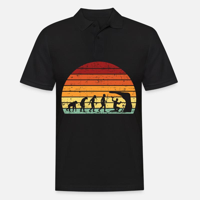Géologue Evolution Géologie Steinmetz - Polo Homme - noir