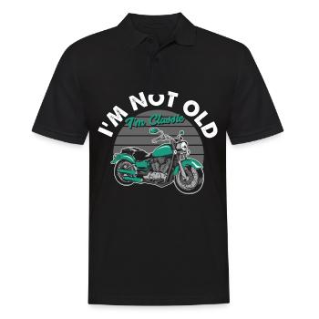i m not old i m classic - Polo Homme - noir - Devant - Kai (181cm)