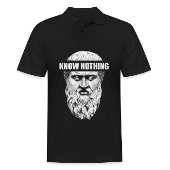 Plato Socrates Aristotle Know Nothing Philosophy - Men's Polo Shirt - black - Front - Kai (181cm)