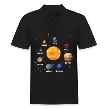 Sonnensystem Planeten Planètes du système solaire - Polo Homme - noir - Devant - Kai (181cm)