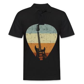 Electric Guitar Plectrum Guitarist Music Guitar Player - Men's Polo Shirt - black - Front - Kai (181cm)