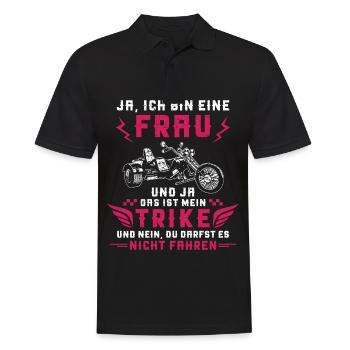 Trike Dreirad Trikefahrerin Spruch Motorradfahrer - Männer Poloshirt - Schwarz - Vorne - Kai (181cm)