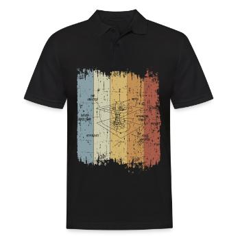 Astrophysicist Retro Time Curvature Quantum Physic - Männer Poloshirt - Schwarz - Vorne - Kai (181cm)