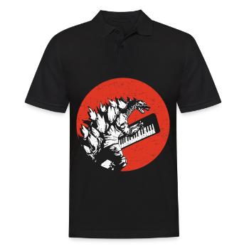 Retro Japan Synthesizer Dino Analog Synth - Polo Homme - noir - Devant - Kai (181cm)