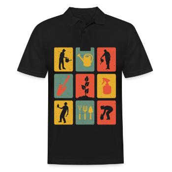 Jardiniers vintage Jardin jardin arrosoir - Polo Homme - noir - Devant - Kai (181cm)