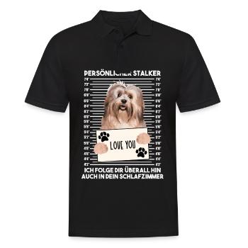 Havaneser Persönlicher Stalker Hunde Besitzer - Männer Poloshirt - Schwarz - Vorne - Kai (181cm)