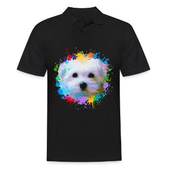 Malsains amoureux des animaux Chiens Eau Peinture Water Art - Polo Homme - noir - Devant - Kai (181cm)