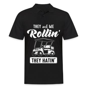 They See Me Rollin Hatin Golf Cart Course Par - Polo Homme - noir - Devant - Kai (181cm)
