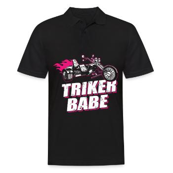 Triker Babe Tricycle Trike Rider Motorsport - Men's Polo Shirt - black - Front - Kai (181cm)
