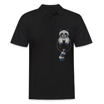 Raccoon Pocket Breast Pocket Raccon Chest Pocket - Polo Homme - noir - Devant - Kai (181cm)