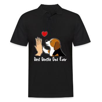 Best Beagle Dad Ever Best Dog Dad Ever Dog Heart - Men's Polo Shirt - black - Front - Kai (181cm)