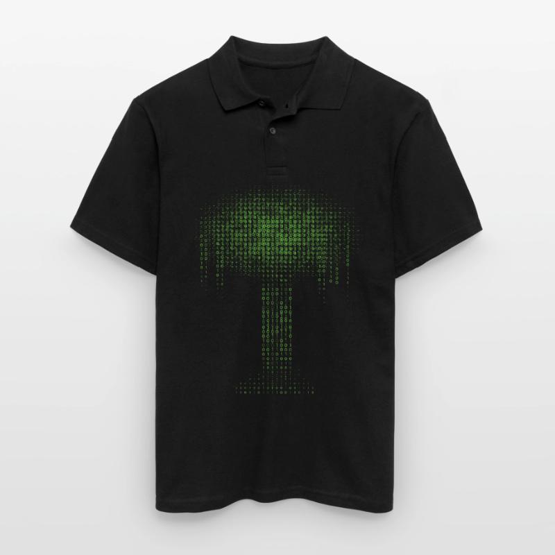 Binärer Baum Codierung Computer Programmierer Männer Poloshirt