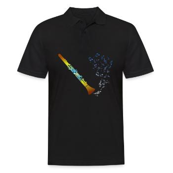 Clarinet Musical instrument Musical note Clarinetist - Men's Polo Shirt - black - Front - Kai (181cm)
