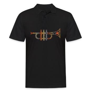 Musique de trompette vintage Musique de soufflage - Polo Homme - noir - Devant - Kai (181cm)