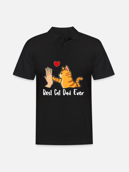Best Cat Dad Ever - Men's Polo Shirt - black