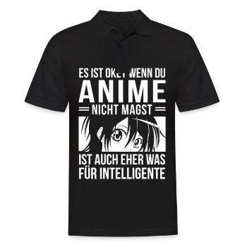 Es ist okey wenn du Anime nicht magst Otaku - Männer Poloshirt - Schwarz - Vorne - Kai (181cm)