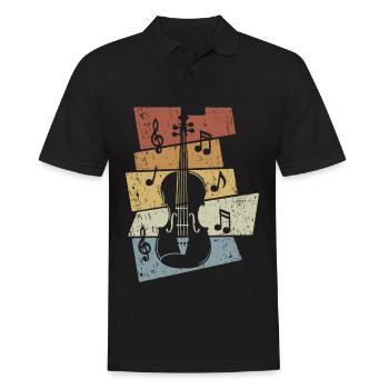 Violoncelle Rétro violoncelle Musical Instrument Musician - Polo Homme - noir - Devant - Kai (181cm)