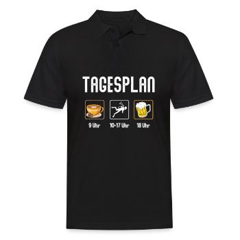 Tauchen Tagesplan - Männer Poloshirt - Schwarz - Vorne - Kai (181cm)