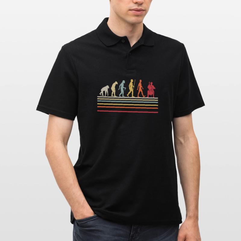 Retro Evolution Cello Männer Poloshirt