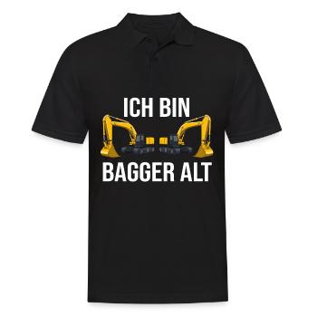 Bagger 2. Geburtstag Jungen 2 Jahre Baustelle - Männer Poloshirt - Schwarz - Vorne - Kai (181cm)