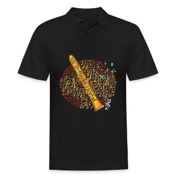 Clarinet Instrument Musical Note Music Circular - Men's Polo Shirt - black - Front - Kai (181cm)