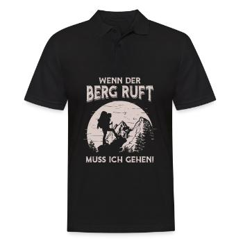 Quand la montagne appelle, je dois marcher les montagnes - Polo Homme - noir - Devant - Kai (181cm)