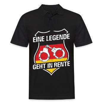 Eine Legende Geht In Rente Polizist Pension - Männer Poloshirt - Schwarz - Vorne - Kai (181cm)
