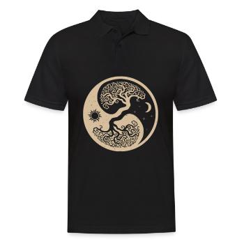 Yin Yang Bonsaï Arbre Japon Bouddha Méditation Zen - Polo Homme - noir - Devant - Kai (181cm)