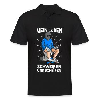Scheißen Schweißen Schweißer Toilette Schweißgerät - Männer Poloshirt - Schwarz - Vorne - Kai (181cm)