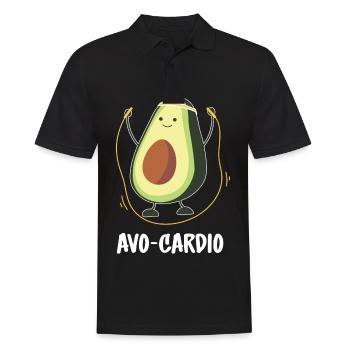 Avocardio Avo-Cardio Übung Fitness Fitness Avocado - Männer Poloshirt - Schwarz - Vorne - Kai (181cm)