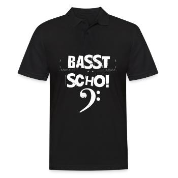 Basst Scho Bayern Bassgitarre Bassist - Männer Poloshirt - Schwarz - Vorne - Kai (181cm)
