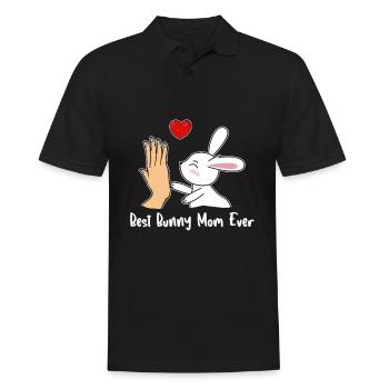 Meilleur Rabbit Mom Ever Meilleur Lapin Maman - Polo Homme - noir - Devant - Kai (181cm)