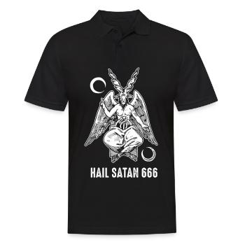Hail Satan 666 Satanic Dung Beetle Beelzebub - Men's Polo Shirt - black - Front - Kai (181cm)